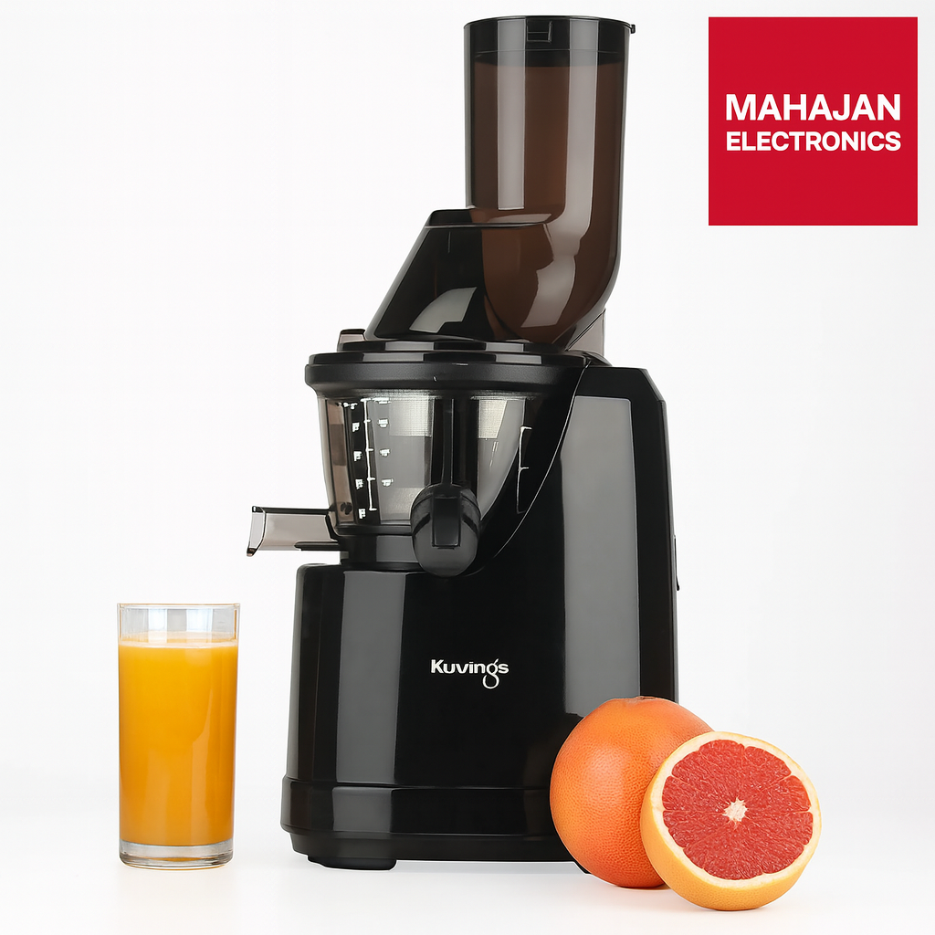 Kuvings B1700 Phantom Black Cold Press Whole Slow Juicer, Patented JMCS Technology for 10% More Juice, All-in-1 Fruit & Vegetable Juicer, 12 Yrs Warranty (Motor), PAN India Services, 240W Strong Motor Mahajan Electronics Online