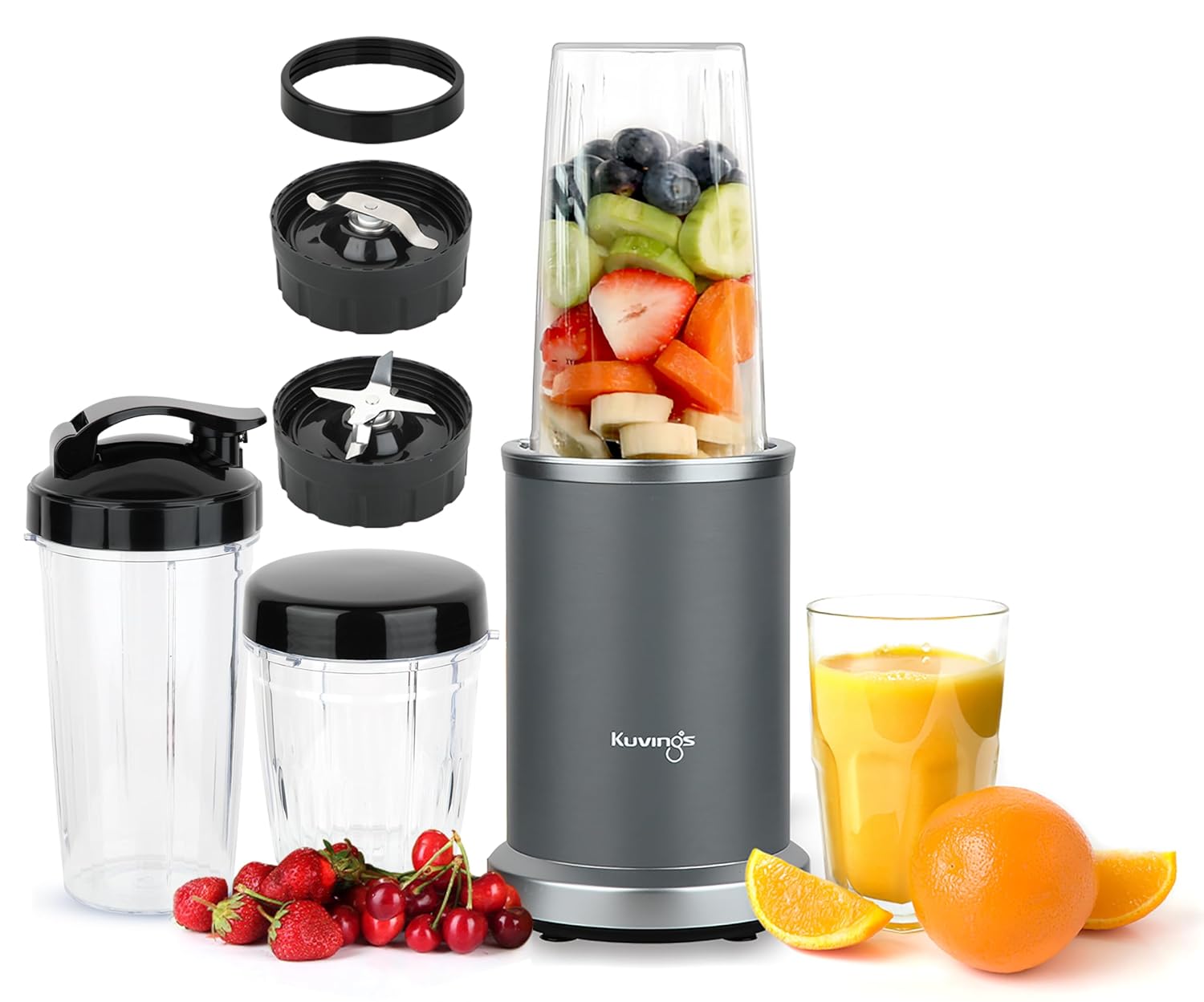 Kuvings Nutri Blender Pro Gunmetal Grey| 1000W Powerful Motor | 7-Year Warranty | Wet & Dry Blades | Stainless Steel Body- Mahajan Electronics
