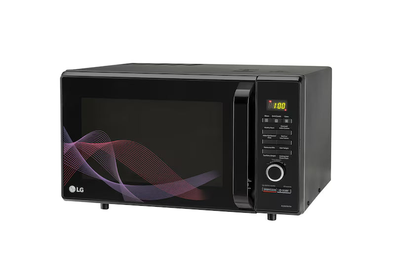 LG MJ2887BHTM 28L Charcoal Convection Microwave Oven, 271 Auto Cook Menu, Diet Fry™, Black. Mahajan Electronics Online