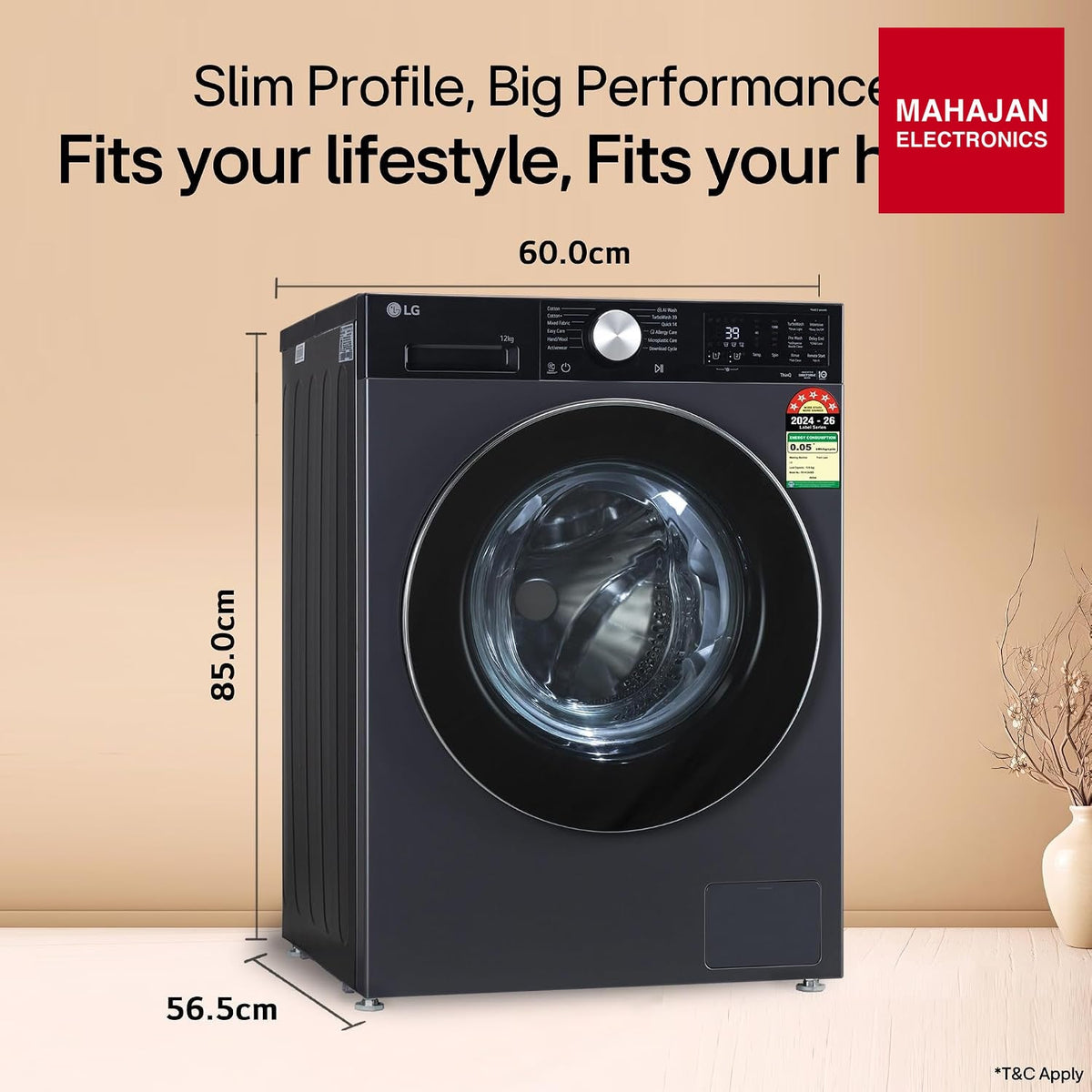 LG FX1412A5ED 12 Kg Front Load Washing Machine Essence Graphite – Mahajan Electronics Online.