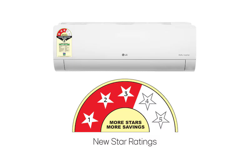 LG 3 Star (~1.5) Split AC, Hot and Cold, AI Dual inverter Compressor, Super Convertible 5-in-1 Cooling, 5.2 kW, 2026 Model-Online Mahajan Electronics