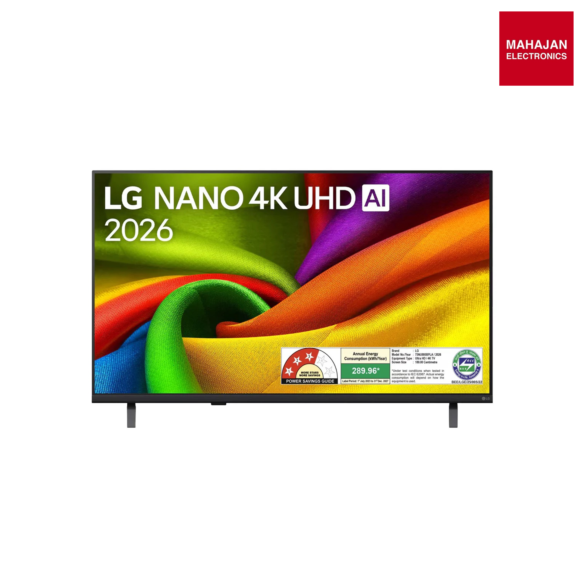 LG 65NU880BPLA (65) NANO 4K UHD AI NU880B Smart TV 2026 Mahajan Electronics Online