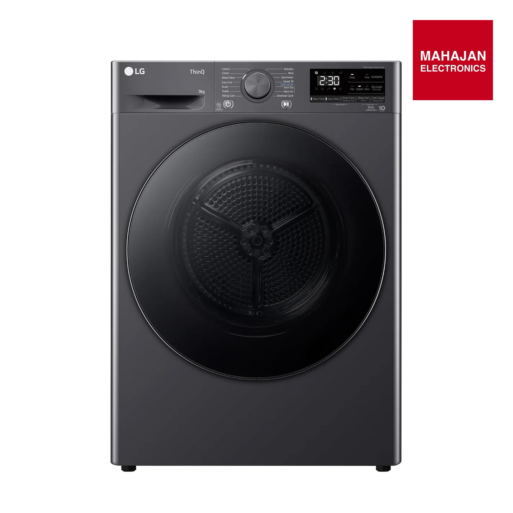 LG DHV09SAM 9 Kg, Wi-Fi, Dual Inverter Heat Pump, Eco-Hybrid Technology Fully Automatic Front Load Dryer Mahajan Electronics Online