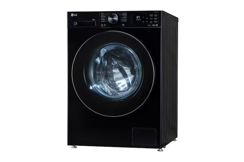LG FX1412N5O 12 Kg 5 Star Front Load Washing Machine with AI Direct Drive™, TurboWash 360˚, 6 Motion & Steam – Onyx Black-Online Mahajan Electronics