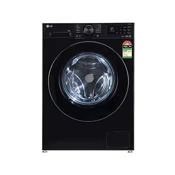 LG FX1412N5O 12 Kg 5 Star Front Load Washing Machine with AI Direct Drive™, TurboWash 360˚, 6 Motion & Steam – Onyx Black-Online Mahajan Electronics