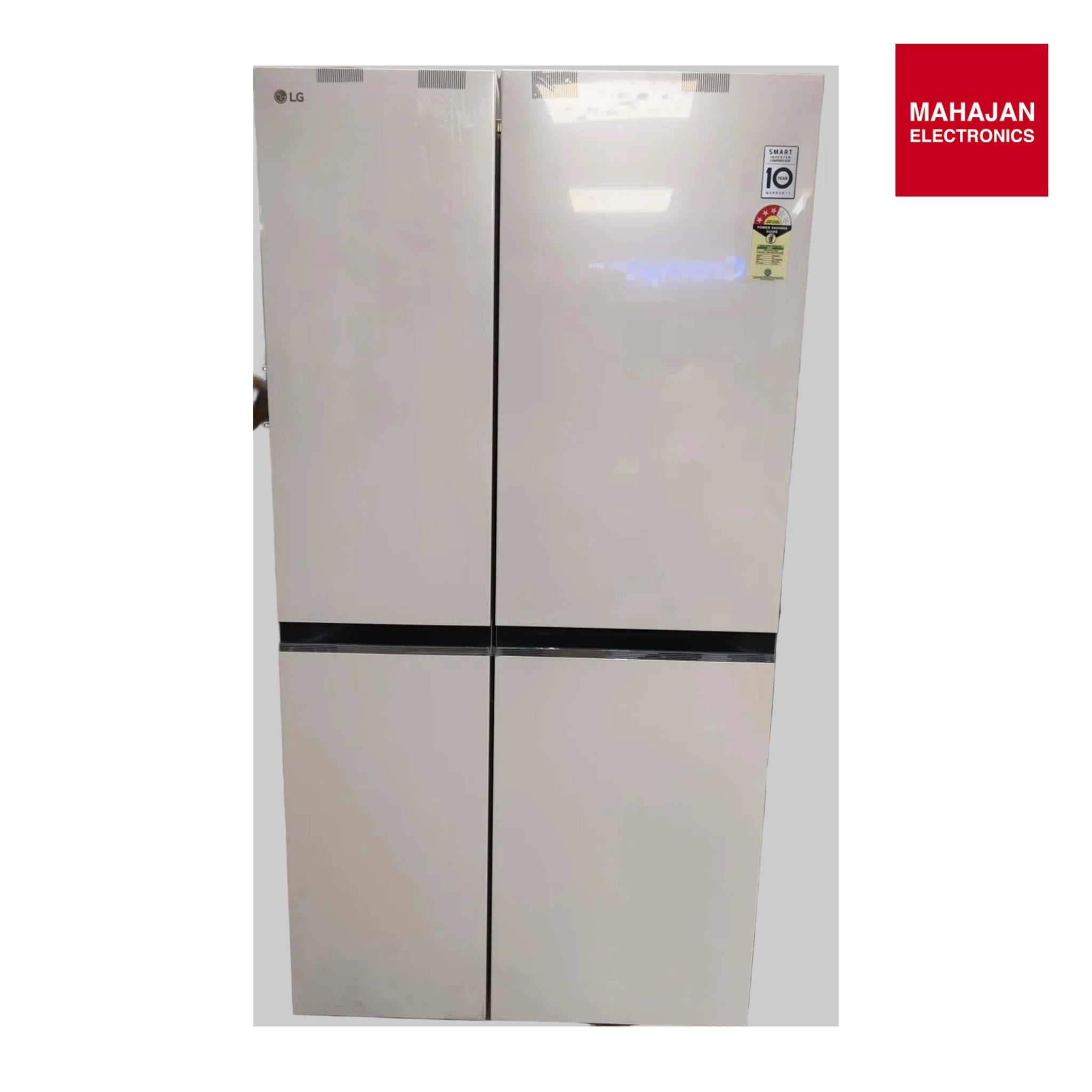 LG GL-B277GNB3.DNBZEBN 790L Side By Side Refrigerator | Smart Inverter Compressor | Door Cooling+™ | Wi-Fi Convertible | Natural Beige | 3 Star LG