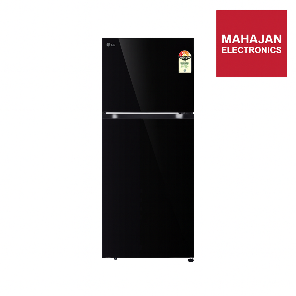 LG GL-S382SBMY 343L Double Door RefrigeratoLG GL-S382SBMY 343L Double Door Refrigerator, Convertible, Smart Diagnosis™, Black Mirror Finish, 2 Starr, Convertible, Smart Diagnosis™, Black Mirror Finish, 2 Star Mahajan Electronics Online