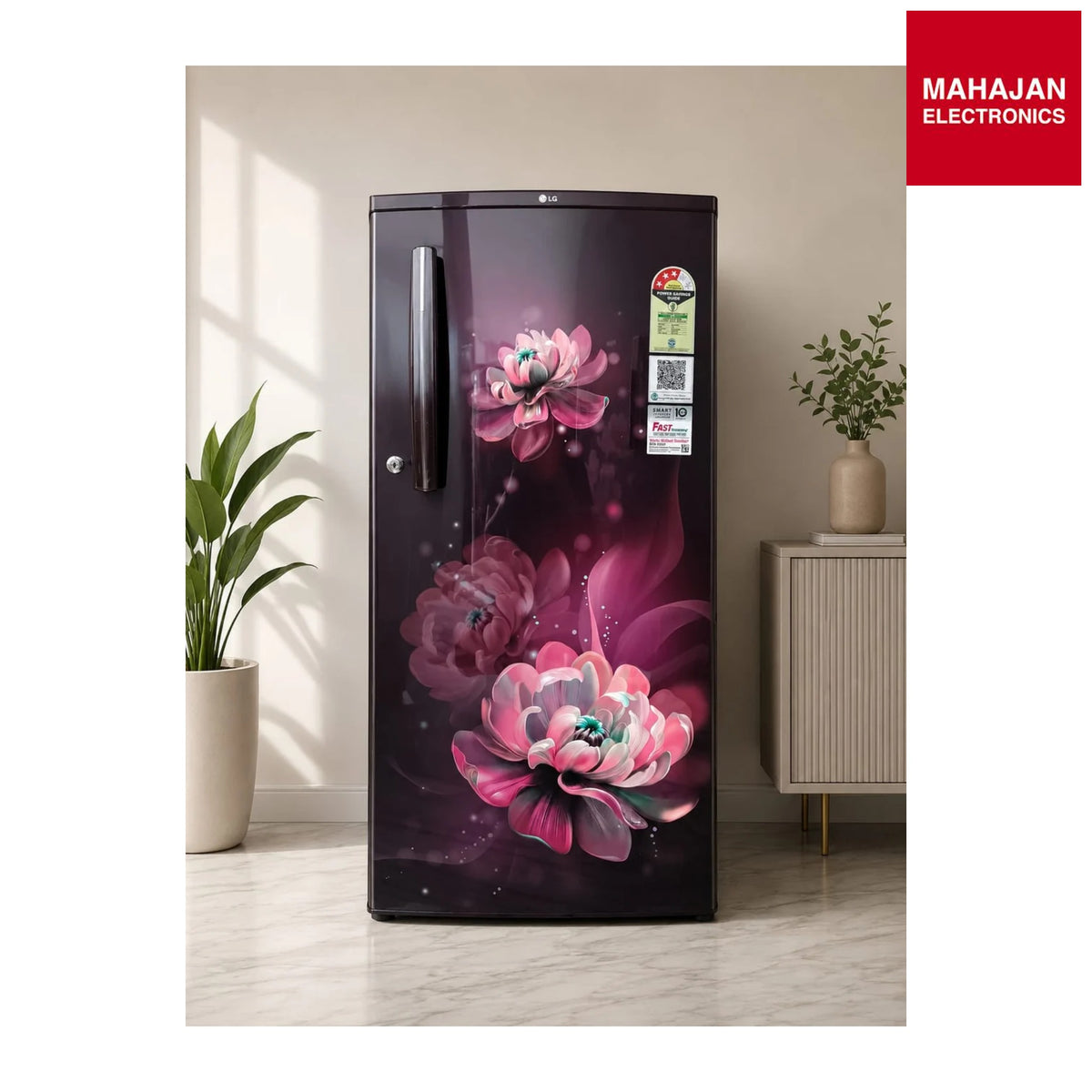 LG GLD1935YOWB 185 L Single Door Refrigerator Direct Cool, 3 Star Wine Blossom-Online Mahajan Electronics