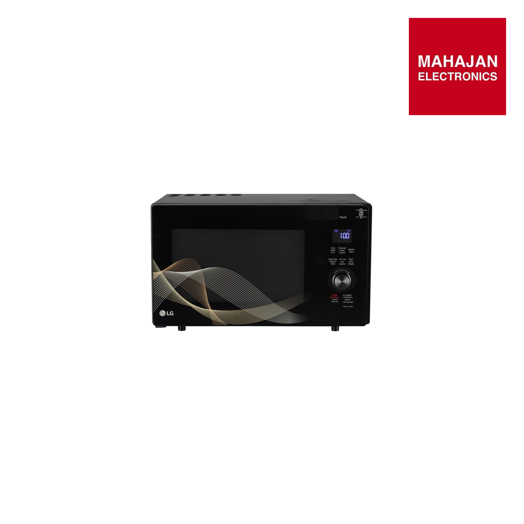 LG MJEN286UHWF 28 L Convertible Microwave Oven with Air Fry, Charcoal Lighting Heater™, 331 Auto Cook Menu Powered by Thinq, Black Mahajan Electronics Online