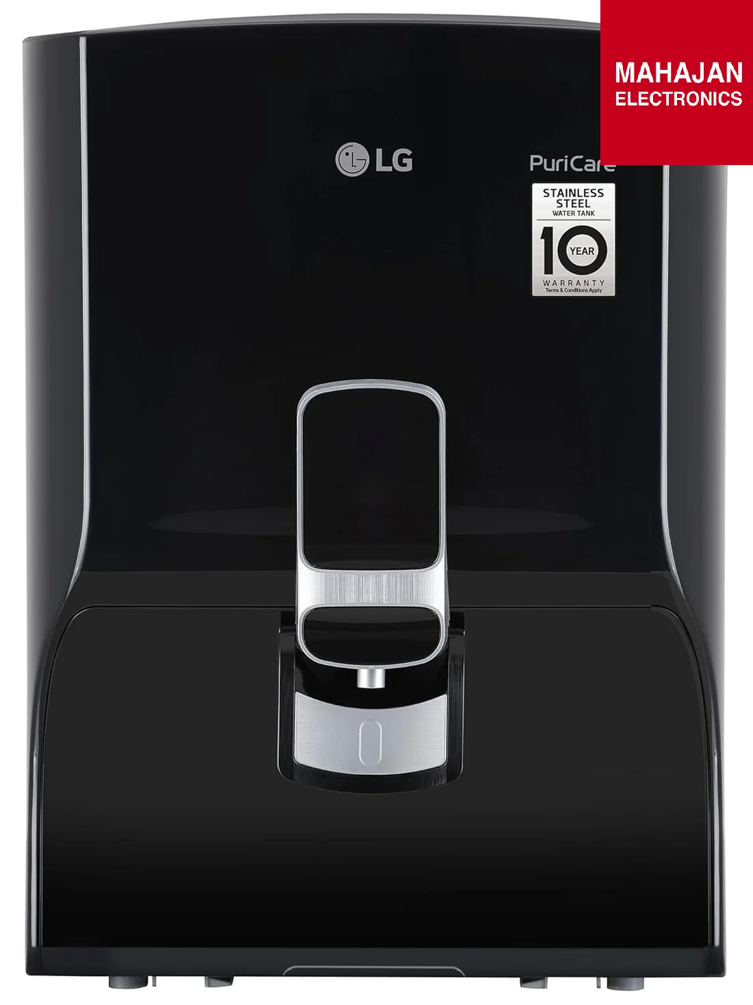 LG WW132NF RO Water Purifier | 8L Stainless Steel Airtight Tank | RO + UV + UF + Mineral Booster | Multi-Stage Filtration | Wall Mount | Black – Made in India