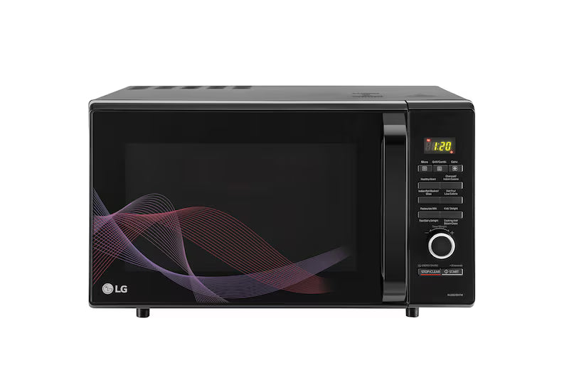 LG MJ2887BHTM 28L Charcoal Convection Microwave Oven, 271 Auto Cook Menu, Diet Fry™, Black. Mahajan Electronics Online