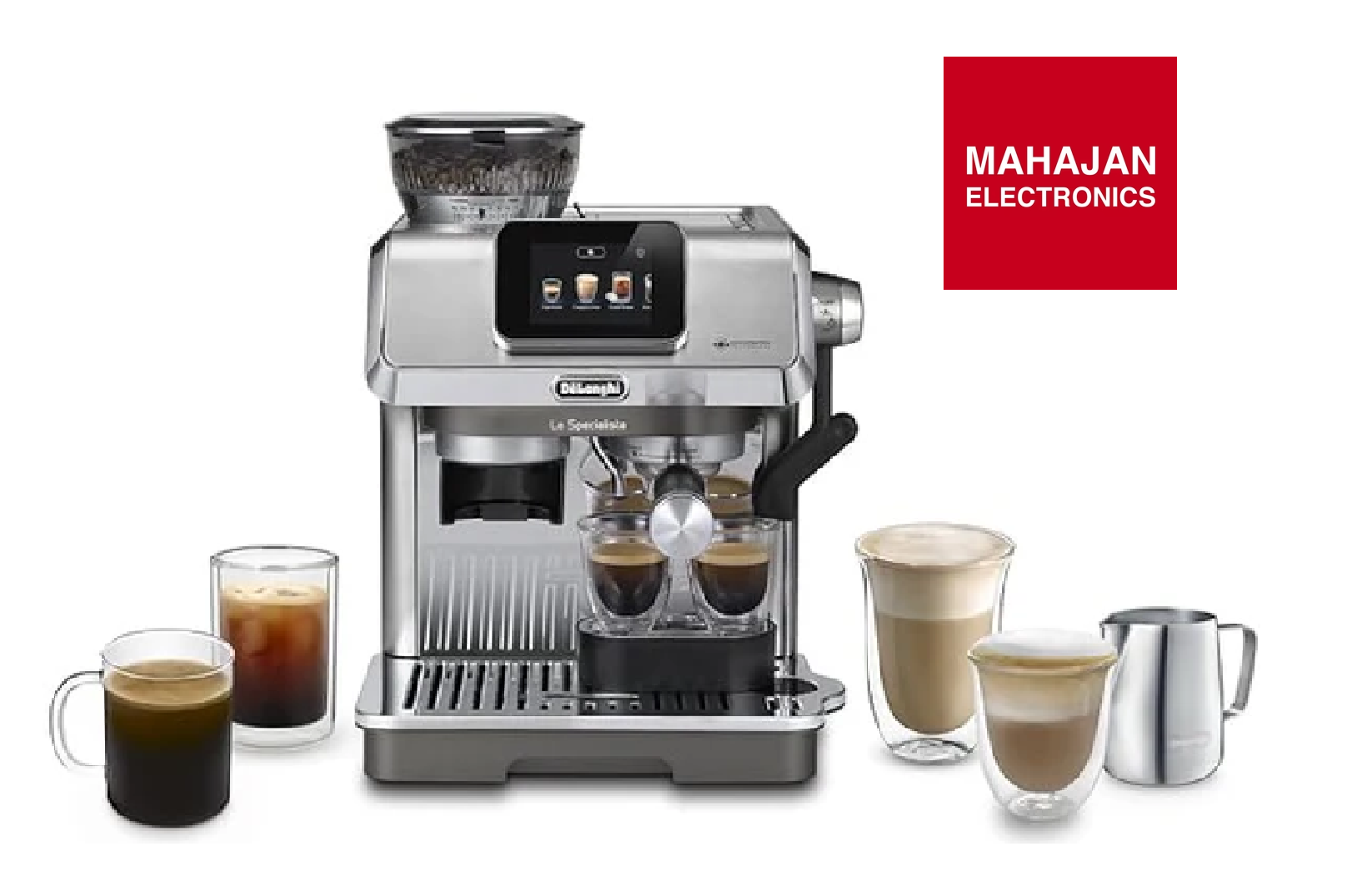 DeLonghi Cold Brew Coffee Machine, La Specialista Touch EC9455.M, Barista Style Espresso Coffee Machine with Built-in Grinder, 9 Recipes, Intuitive Touch Control, Automatic or Manual Milk Frother. Mahajan Electronics Online