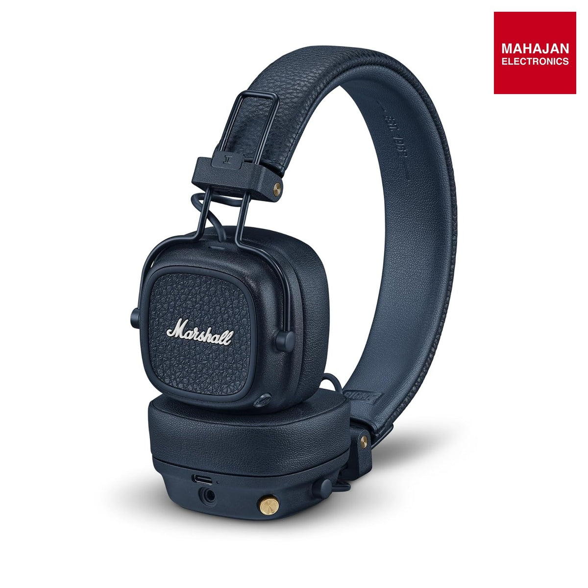 Marshall Major V Wireless On-Ear Headphones (Blue) | 100 + Hours Playtime | Wireless Charging | Bluetooth LE Audio – Mahajan Electronics Online.