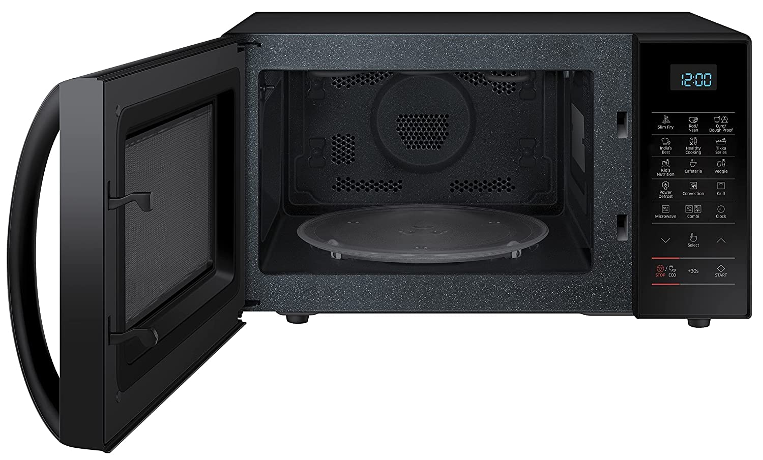 Samsung 28 L Convection Microwave Oven (MC28A5025QB/TL, Black with Pattern, Slimfry) - Mahajan Electronics Online