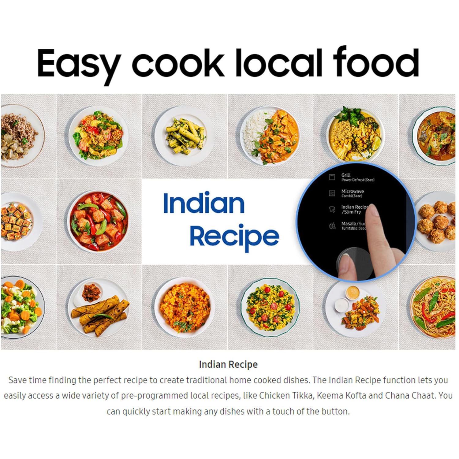 Samsung MC32B7382QC/TL 32L Convection Microwave Oven | Slim Fry, SmartThings, Indian Recipe Mode, Ceramic Inside – Clean Charcoal