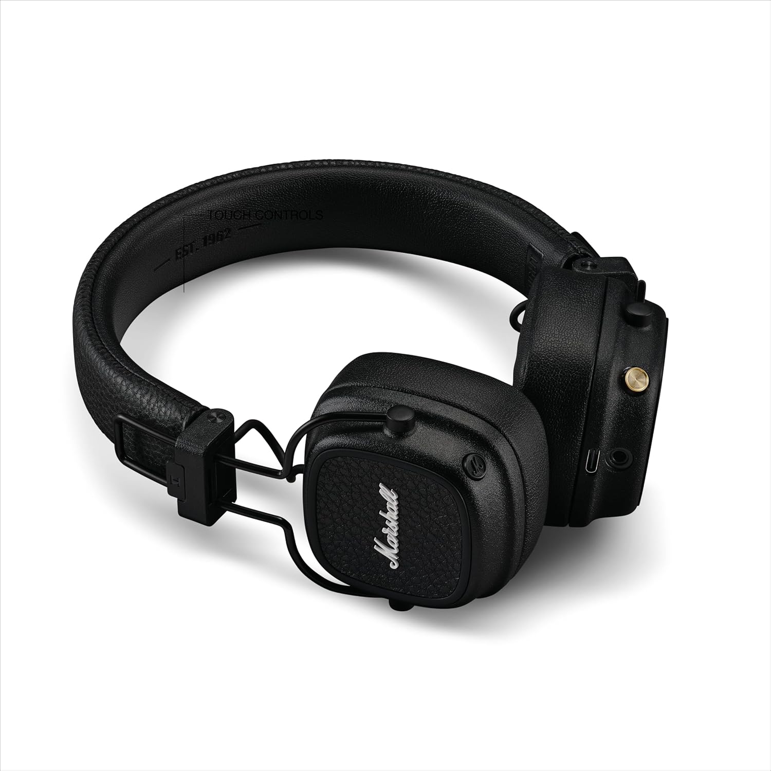 Marshall Major V Wireless On-Ear Headphones (Black) | 100 + Hours Playtime | Wireless Charging | Bluetooth LE Audio | Mahajan Electronics Delhi NCR