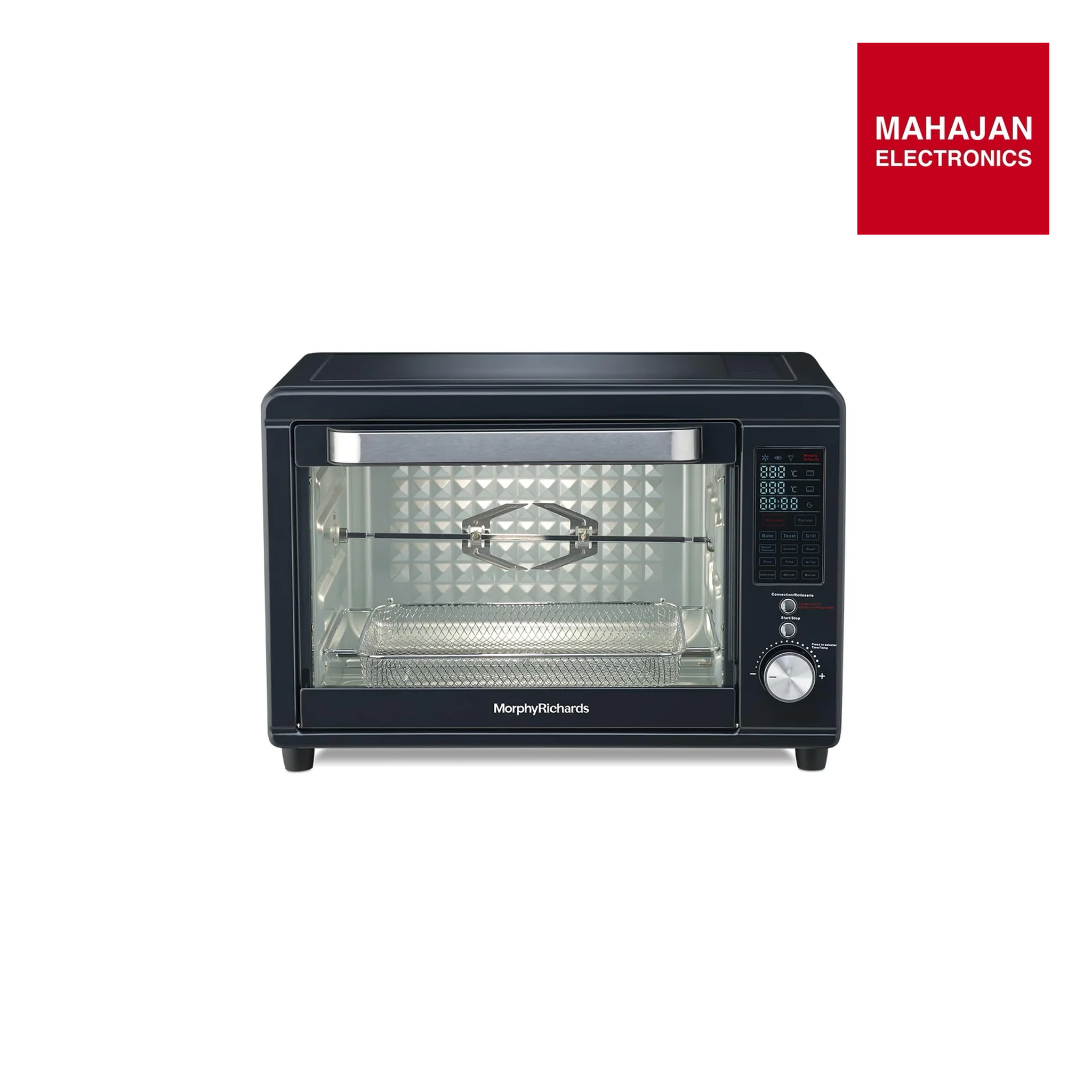 Morphy Richards 40RCAD Digi with Air Fryer Digital Otg Oven For Kitchen|40 Litre Oven Toaster Griller W/ 13 Preset Menu|Rotisserie,Convection W/In-Built Air-Fryer & Dehydrator Function|2-Yr Warranty By Brand|Deep Blue-2000W Mahajan Electronics Online