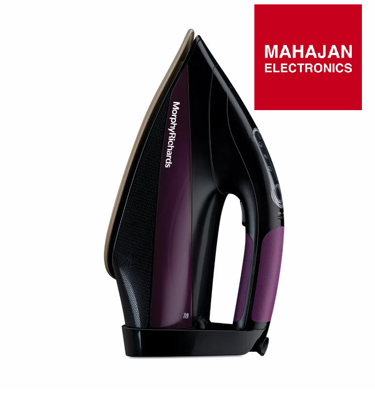 Morphy Richards iron with Mahajan Electronics logo on a white background