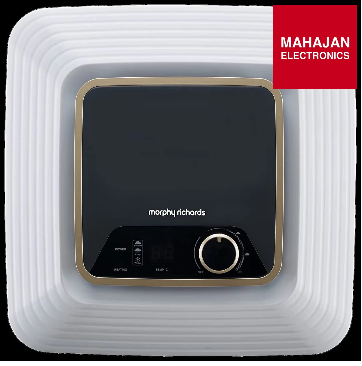 Morphy Richards Kube 25 Litres 5 Star Storage Water Geyser 2000 Watts White and Black