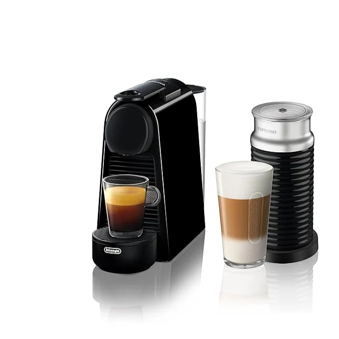 Delonghi Nespresso Essenza EN 85.BAE Mini Coffee Capsule Machine with Aeroccino3 Milk Black