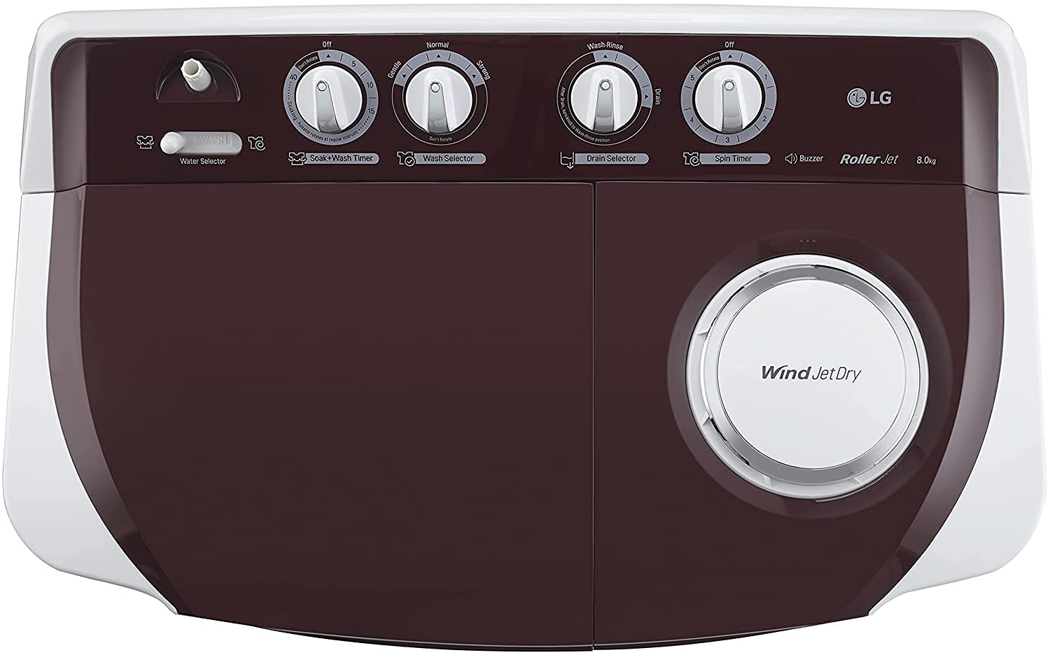 LG P8035SRAZA 8 kg Semi Automatic Top Load Washing Machine, White 2025 Mahajan Electronics Online
