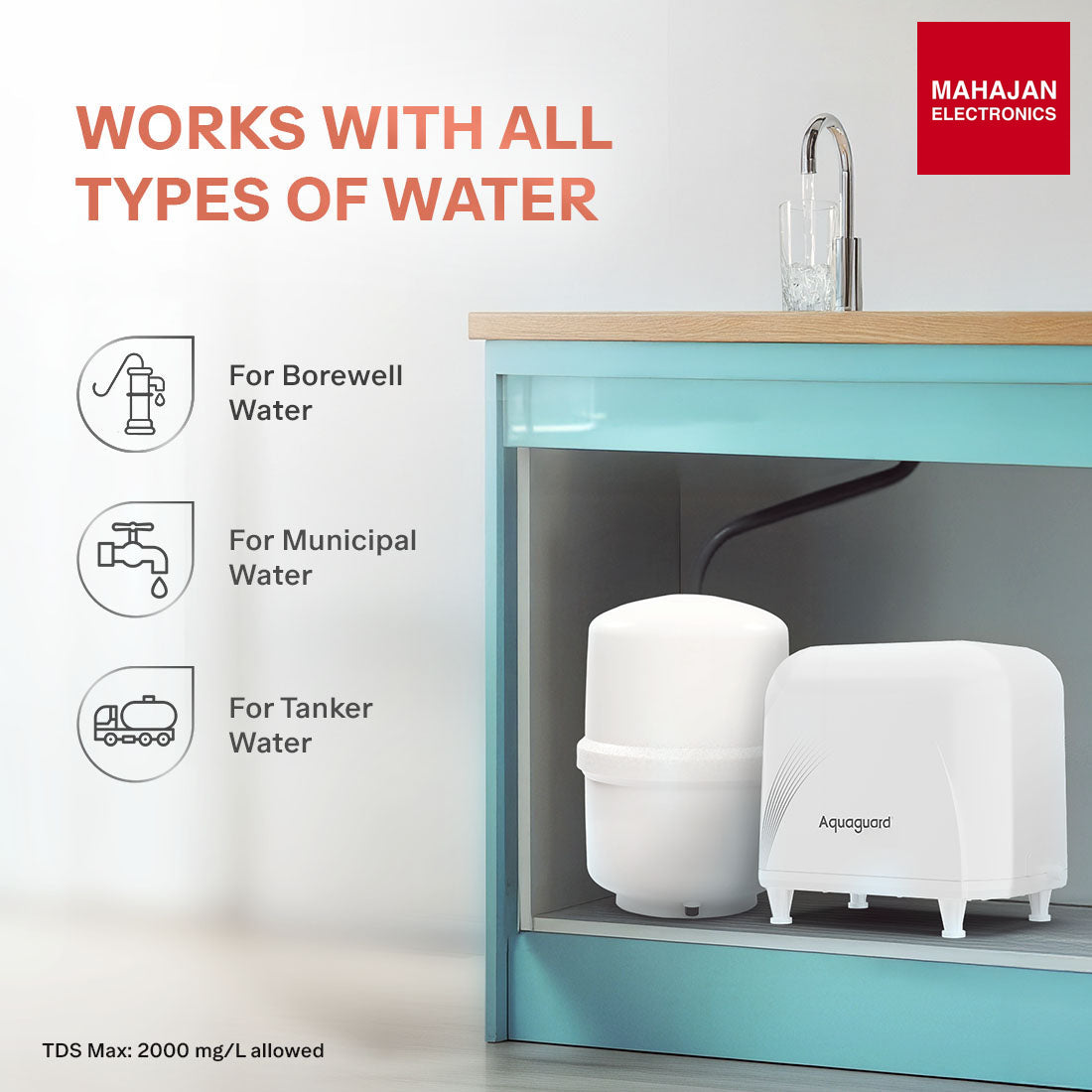 Aquaguard Enrich Hyde GWPDEHRCA00B1X RO + UV Active Copper & Alkaline Under the Counter Water Purifier (Black) β Mahajan Electronics Online.