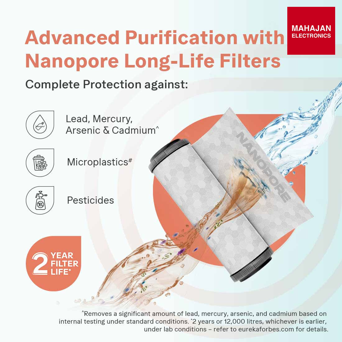 Aquaguard Enrich Senza GWPDESCAW0002X RO + UV Copper & Alkaline Water Purifier with 2 Year Filter Life (White) β Mahajan Electronics Online.