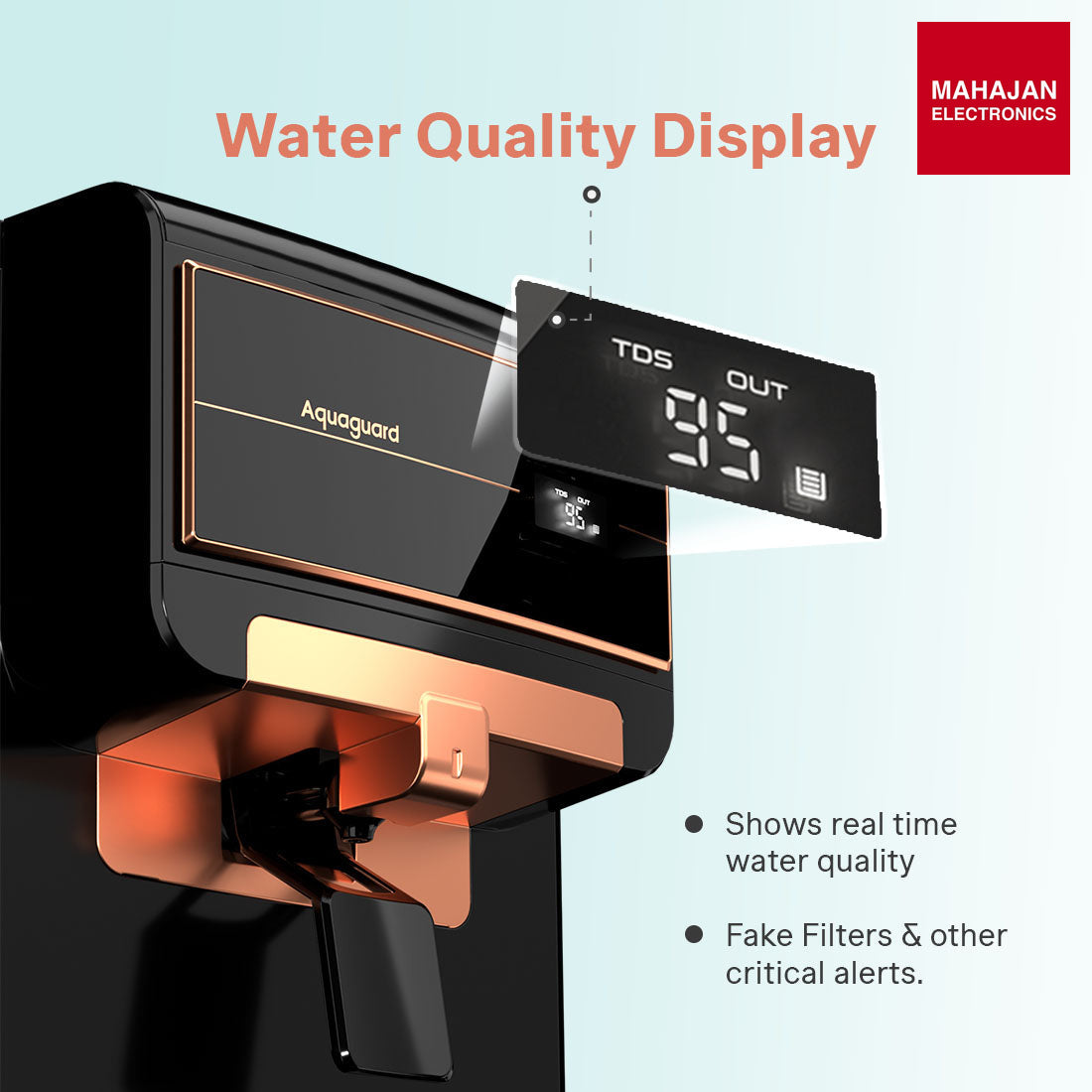 Aquaguard Enrich Senza GWPDESCAW0002X RO + UV Copper & Alkaline Water Purifier with 2 Year Filter Life (White) β Mahajan Electronics Online.
