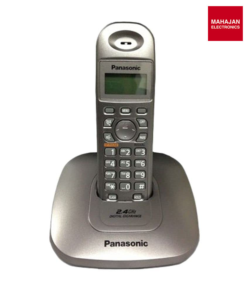 Panasonic KX-TG3611SXM Cordless Landline Phone (Metallic) - Mahajan Electronics Online