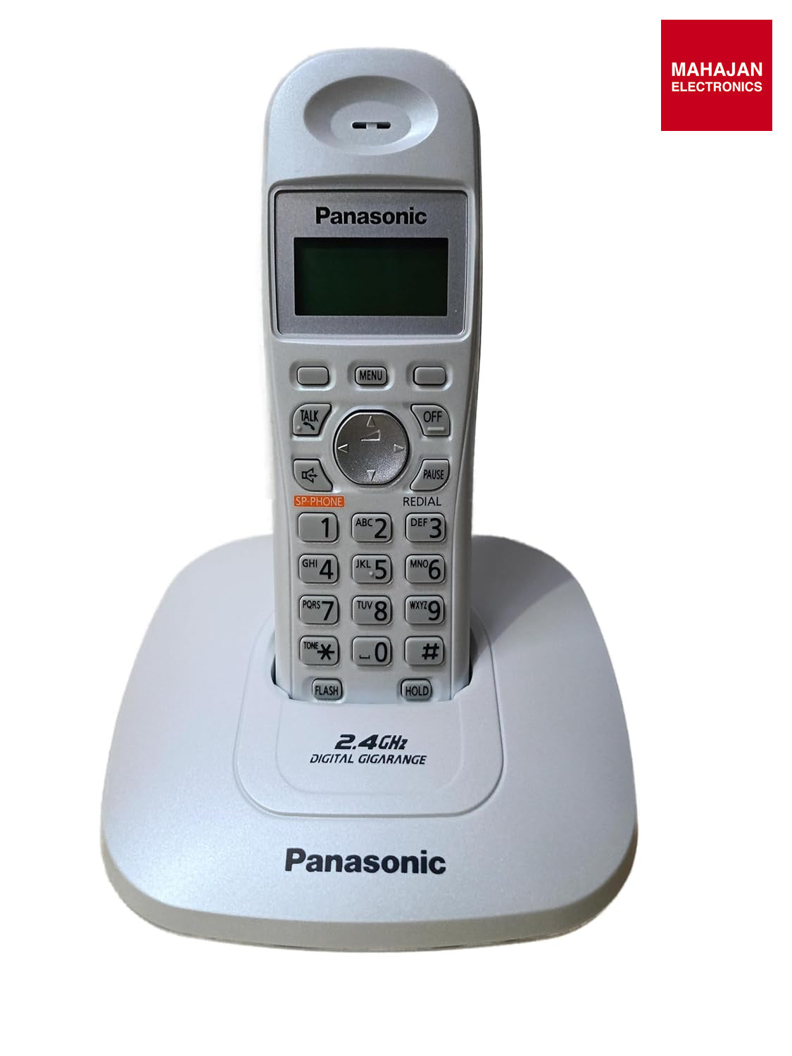 Panasonic KX-TG3611SXS Single Line 2.4GHz Digital Cordless Landline Phone (White) - Mahajan Electronics Online