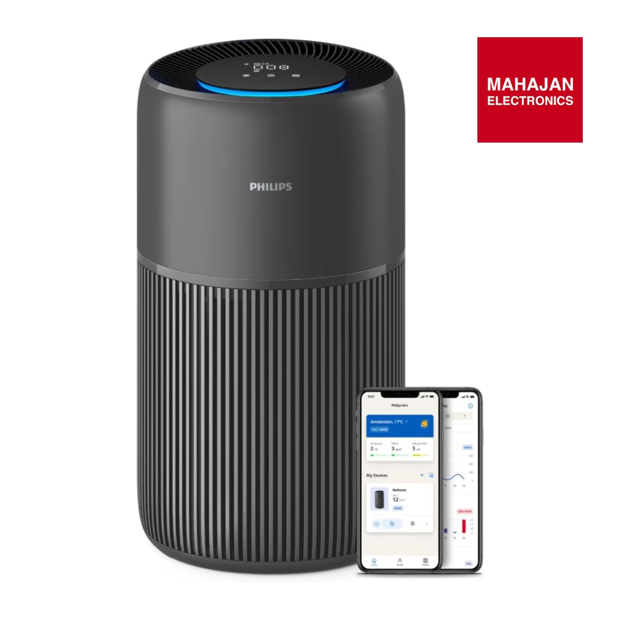 Philips AC2221/63 Smart Air Purifier for Large Rooms up to 50 m² with HEPA Filter, CADR, WiFi App Control & Silent Operation-Online Mahajan Electronics