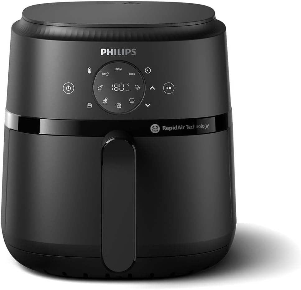 Philips Airfryer NA229/01, 2000 Series 4.2L - 1500W power, RapidAir technology, digital touch screen, 13 cooking options, 9 preset functions, Up to 90% less fat, Black-Online Mahajan Electronics