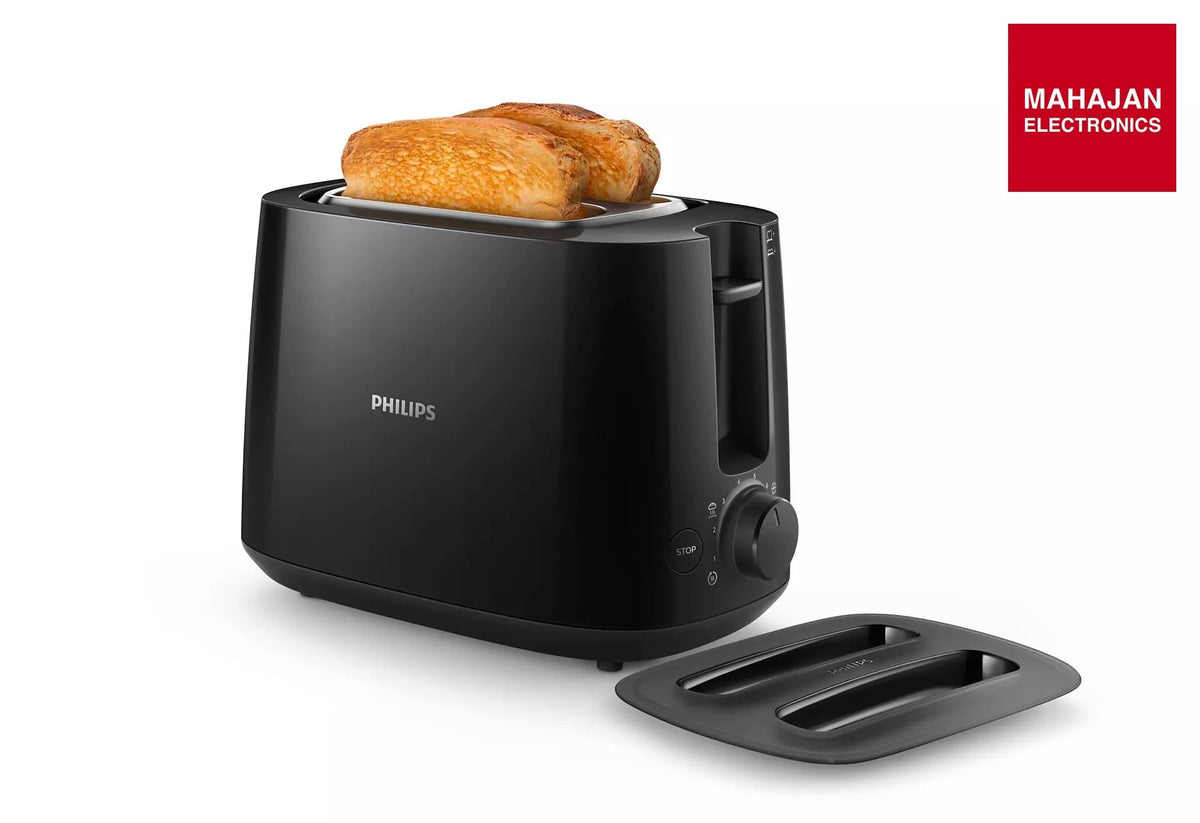 Philips HD2582/90 830-Watt 2-Slice Pop-Up Toaster with 8 Browning Settings & Bun Warming Rack – Black – Mahajan Electronics Online.