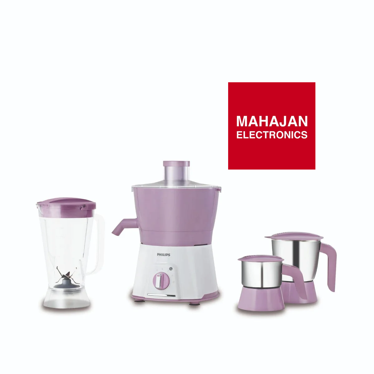 Philips HL7581 Avenger 600 Juicer Mixer Grinder with 3 Jars – Pink