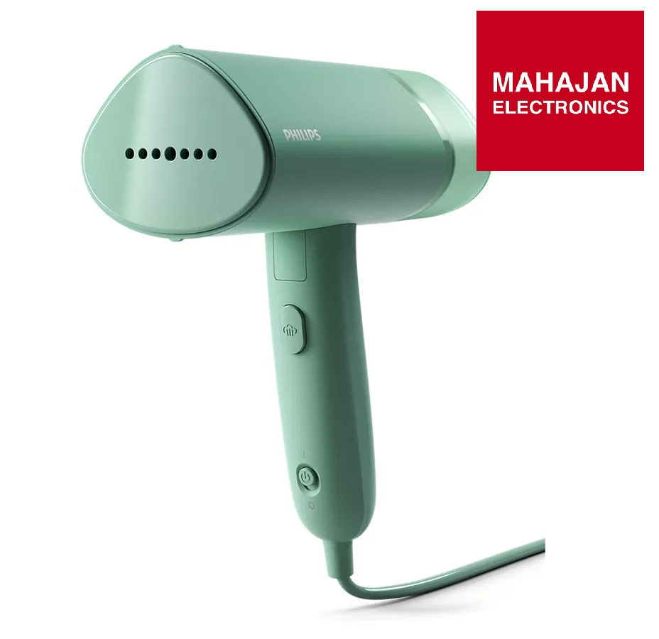 Philips STH3010/70 Handheld Garment Steamer 1000W | Foldable | 20g/min Continuous Steam | 100ml Detachable Water Tank | Compact & Travel-Friendly | Light Green