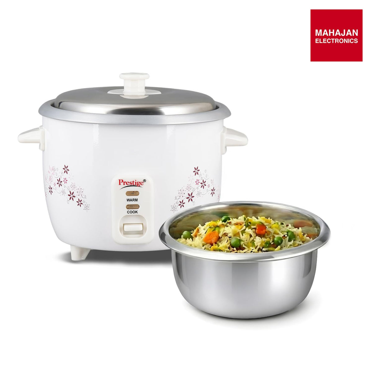 Prestige Delight PRWO 1 0L Electric Rice Cooker White โ Mahajan Electronics Online.
