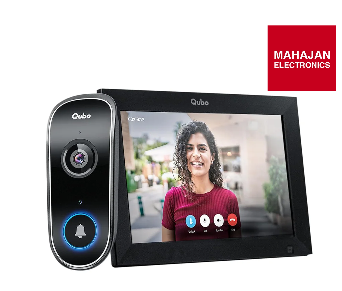 Qubo Instaview VDB PRO Video Doorphone from Hero Group | 3MP 2K Video Doorbell + Wireless Home Tab | Two-Way Talk | Night Vision | Wi-Fi Connectivity