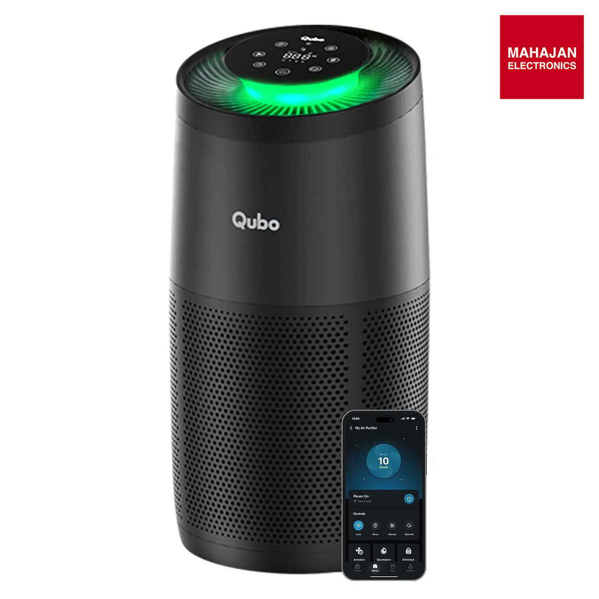 Qubo R700 Smart Air Purifier by Hero, True HEPA H13, up to 700 sq ft, Black – Mahajan Electronics Online.