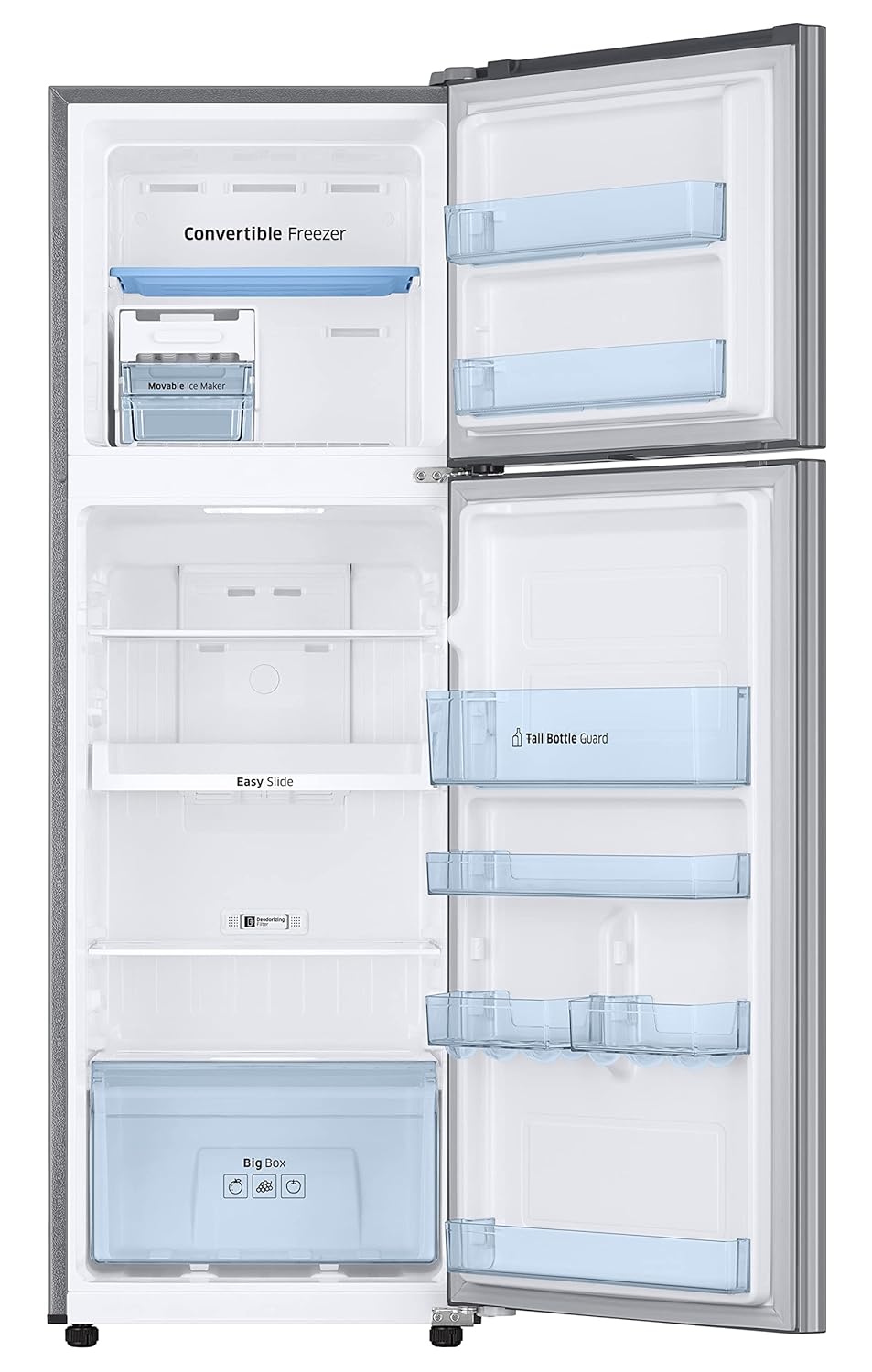 Samsung 256L 2 Star Inverter Frost-Free Convertible 3 In 1 Double Door Refrigerator (RT30C3732S8/NL,Elegant Inox 2023 Model) - Mahajan Electronics Online