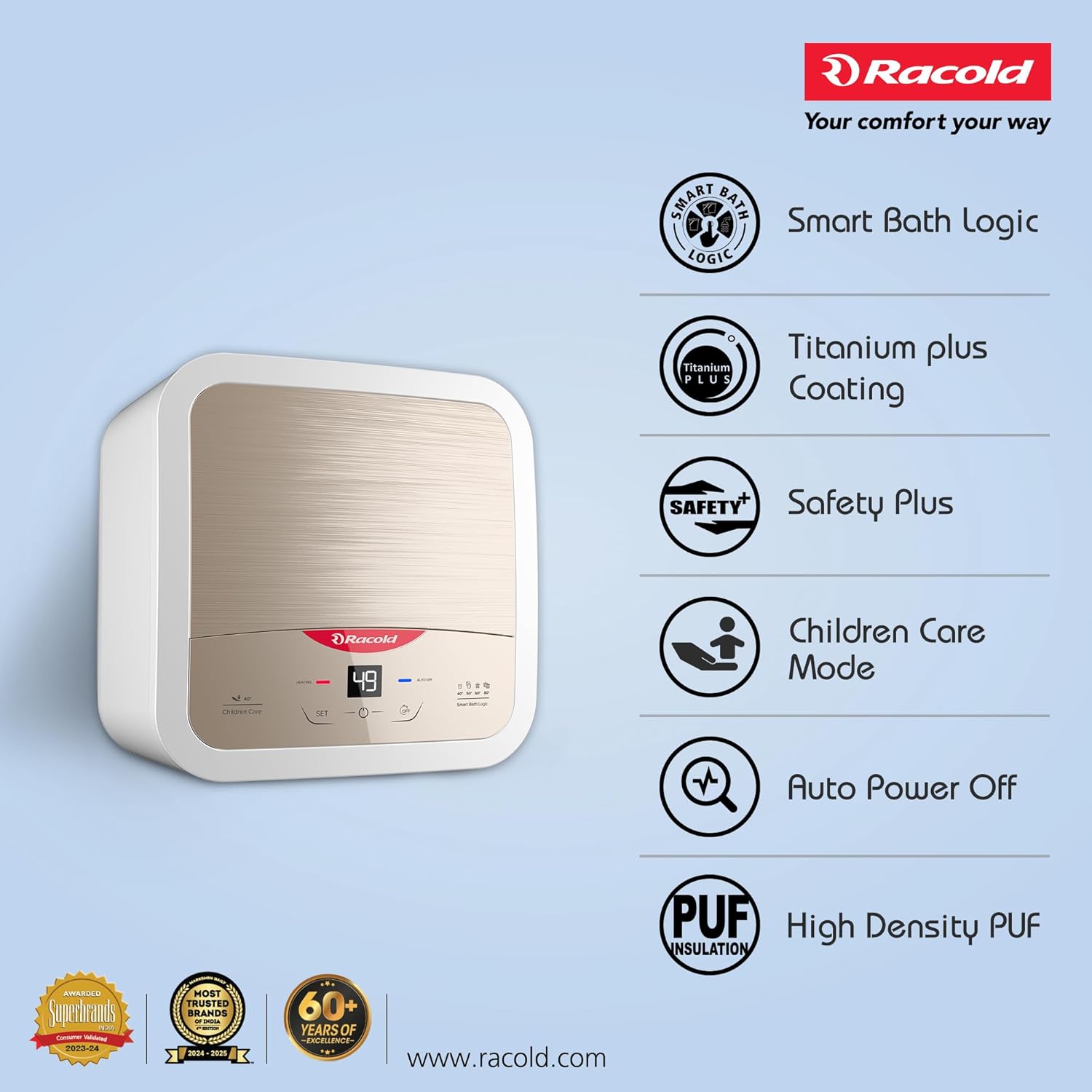 Racold Omnis DG 25 2KW S Litres - Mahajan Eelctronics Onilne
