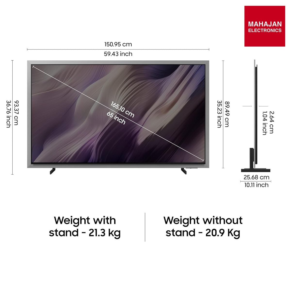 Samsung QA65S95HXULXL 65 Inch OLED 4K Smart AI TV | Vision AI | NQ4 AI Gen3 Processor | Motion Xcelerator – Mahajan Electronics Online.