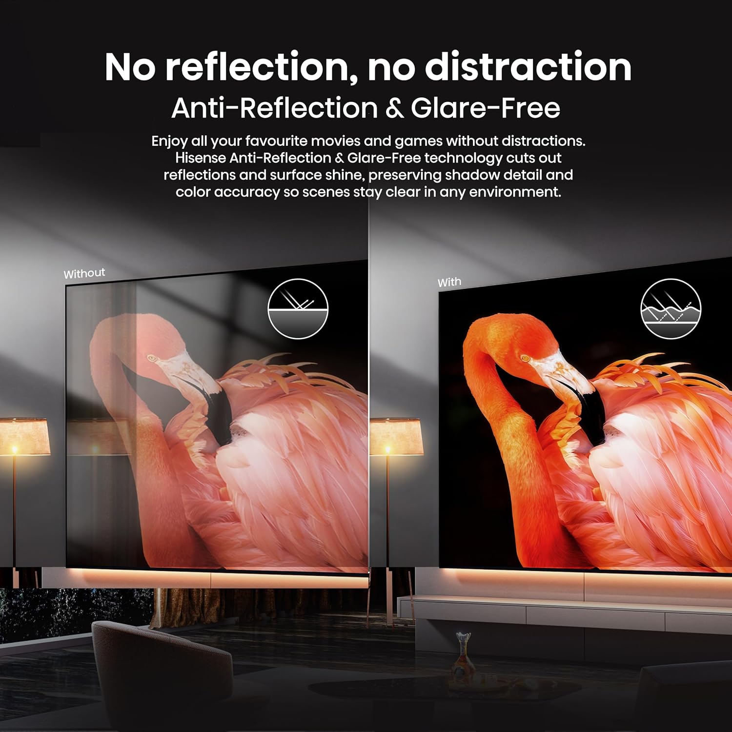 Hisense 55 Inch 55UR8S | RGB MiniLED | Hi-View AI Engine RGB | Native 180Hz Game Mode | Up to 3500 nits Peak Brightness | IMAX Enhanced | 2.1.2 Multi-Channel Surround | AI RGB Light Sensor-Online Mahajan Electronics