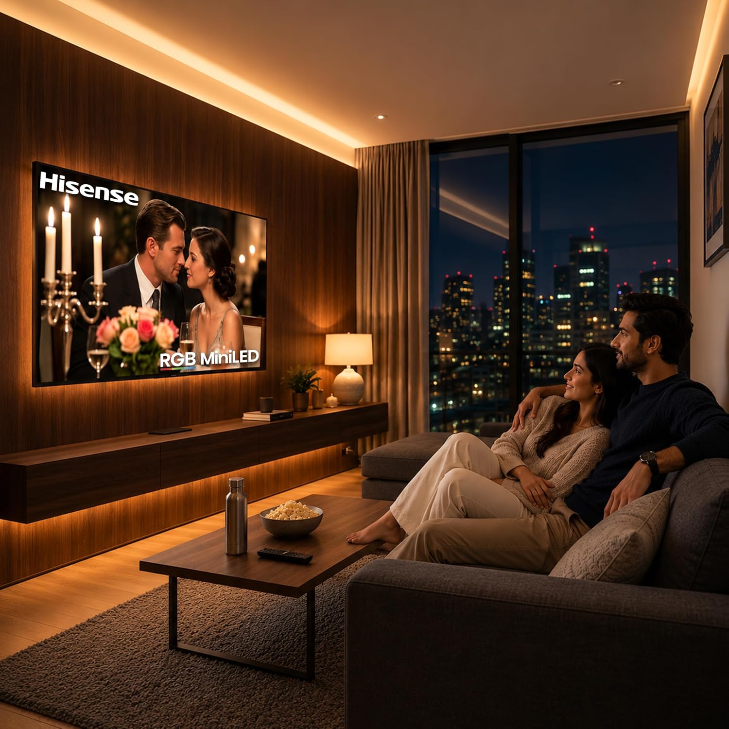 Hisense 55 Inch 55UR8S | RGB MiniLED | Hi-View AI Engine RGB | Native 180Hz Game Mode | Up to 3500 nits Peak Brightness | IMAX Enhanced | 2.1.2 Multi-Channel Surround | AI RGB Light Sensor-Online Mahajan Electronics