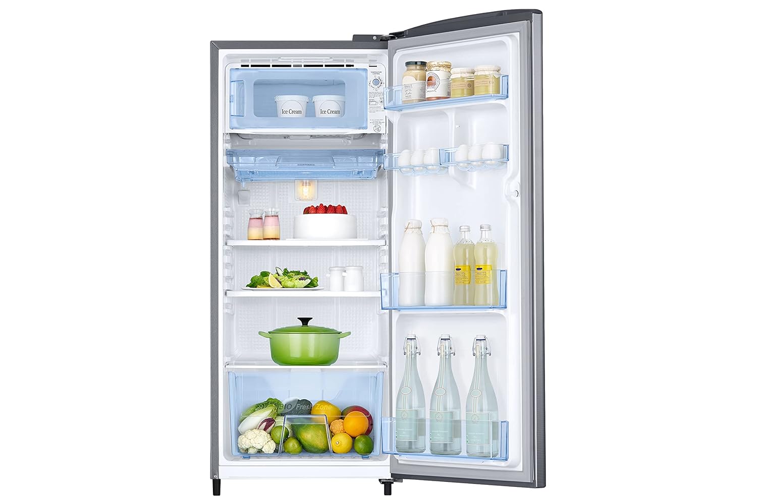 Samsung RR20H2712S8/NL 183 L, 2 Star, Digital Inverter, Direct-Cool Single Door Refrigerator ( Silver, Elegant Inox, Single Touch Defrost, 2026 Model)-Online MAhajan Electronics