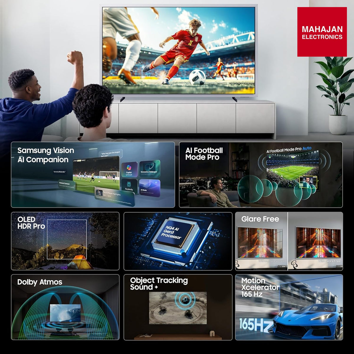 Samsung QA65S95HXULXL 65 Inch OLED 4K Smart AI TV | Vision AI | NQ4 AI Gen3 Processor | Motion Xcelerator – Mahajan Electronics Online.