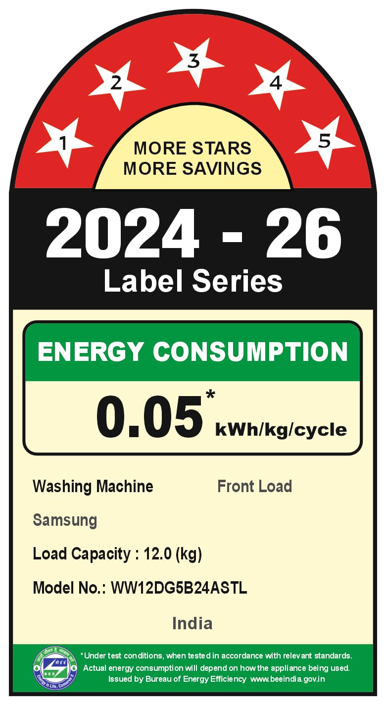 Samsung WW12DG5B24ASTL 12 kg Front Load Washing Machine Navy – Mahajan Electronics Online.