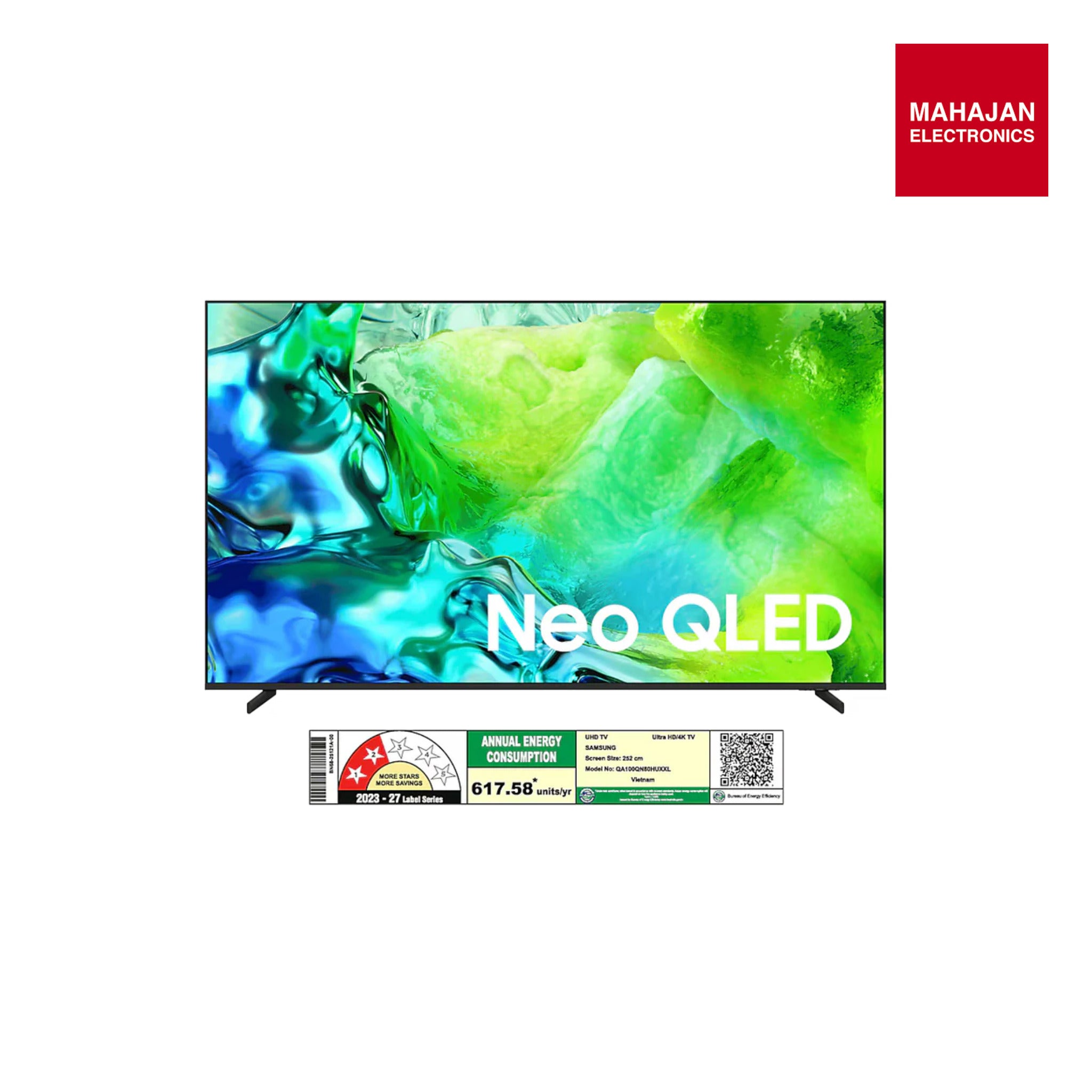 Samsung 2.53 m (100") Neo QLED QN80H 4K Samsung Vision AI Smart TV (2026) Samsung Mahajan Electronics Online
