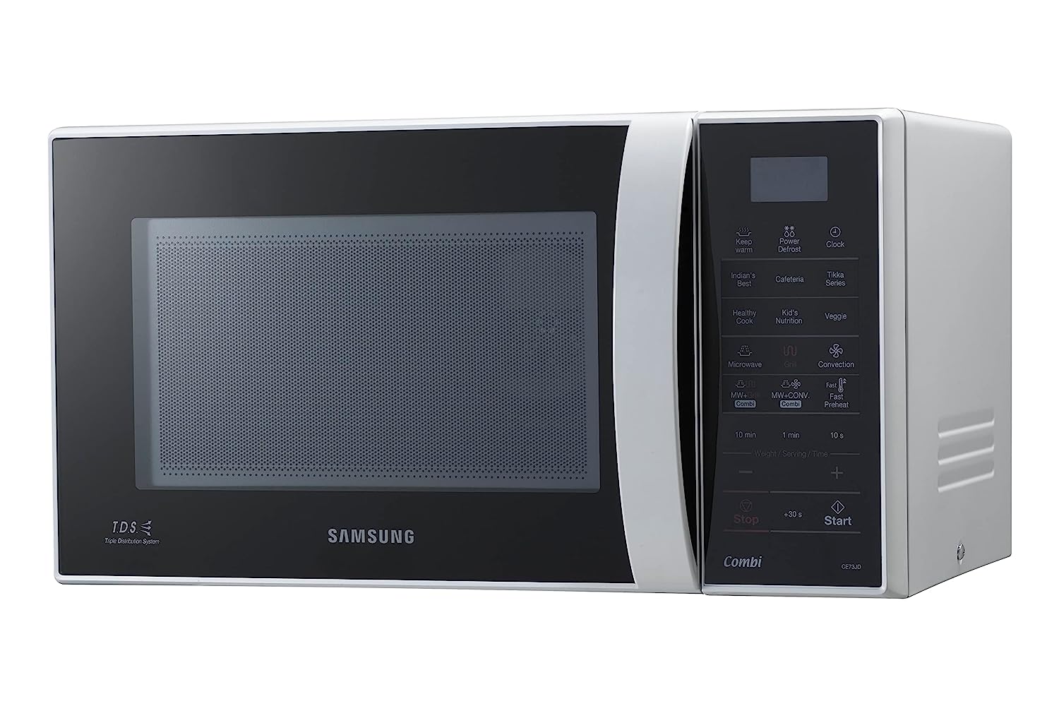 Samsung CE73JD1/XTL 21L Convection Microwave Oven – Silver | Bake, Grill, Preheat & Defrost | Touch Keypad & Ceramic Interior – Mahajan Electronics