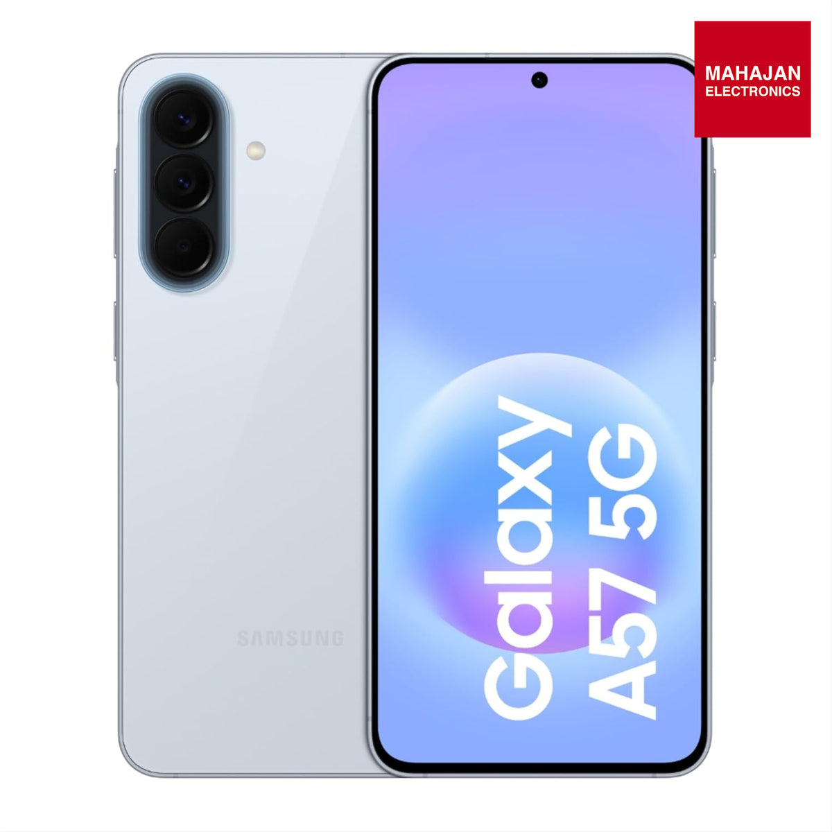 Samsung Galaxy A57 5G (Awesome Icyblue, 8GB RAM, 256GB Storage), Agentic AI, Triple Camera with Nightography Video, 2 Days Battery Life, 6 Gen OS Upgrades, IP68, 6.9mm Sleek, with No Cost EMI Samsung – Mahajan Electronics Online.