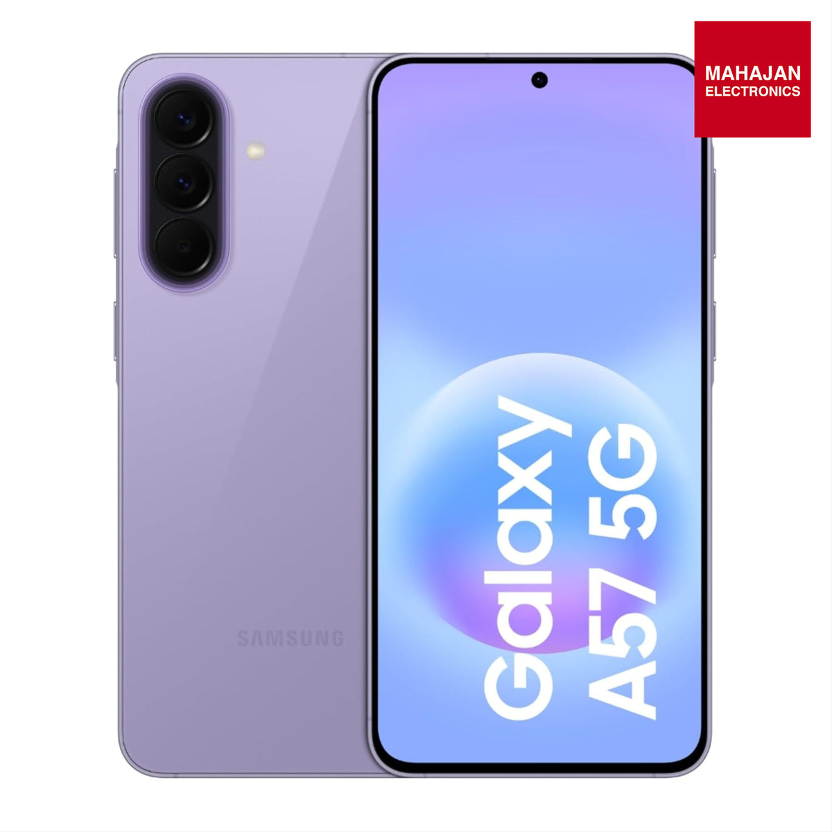 Samsung Galaxy A57 5G (Awesome Lilac, 12GB RAM, 256GB Storage), Agentic AI, Triple Camera with Nightography Video, 2 Days Battery Life, 6 Gen OS Upgrades, IP68, 6.9mm Sleek, with No Cost EMI Samsung – Mahajan Electronics Online.